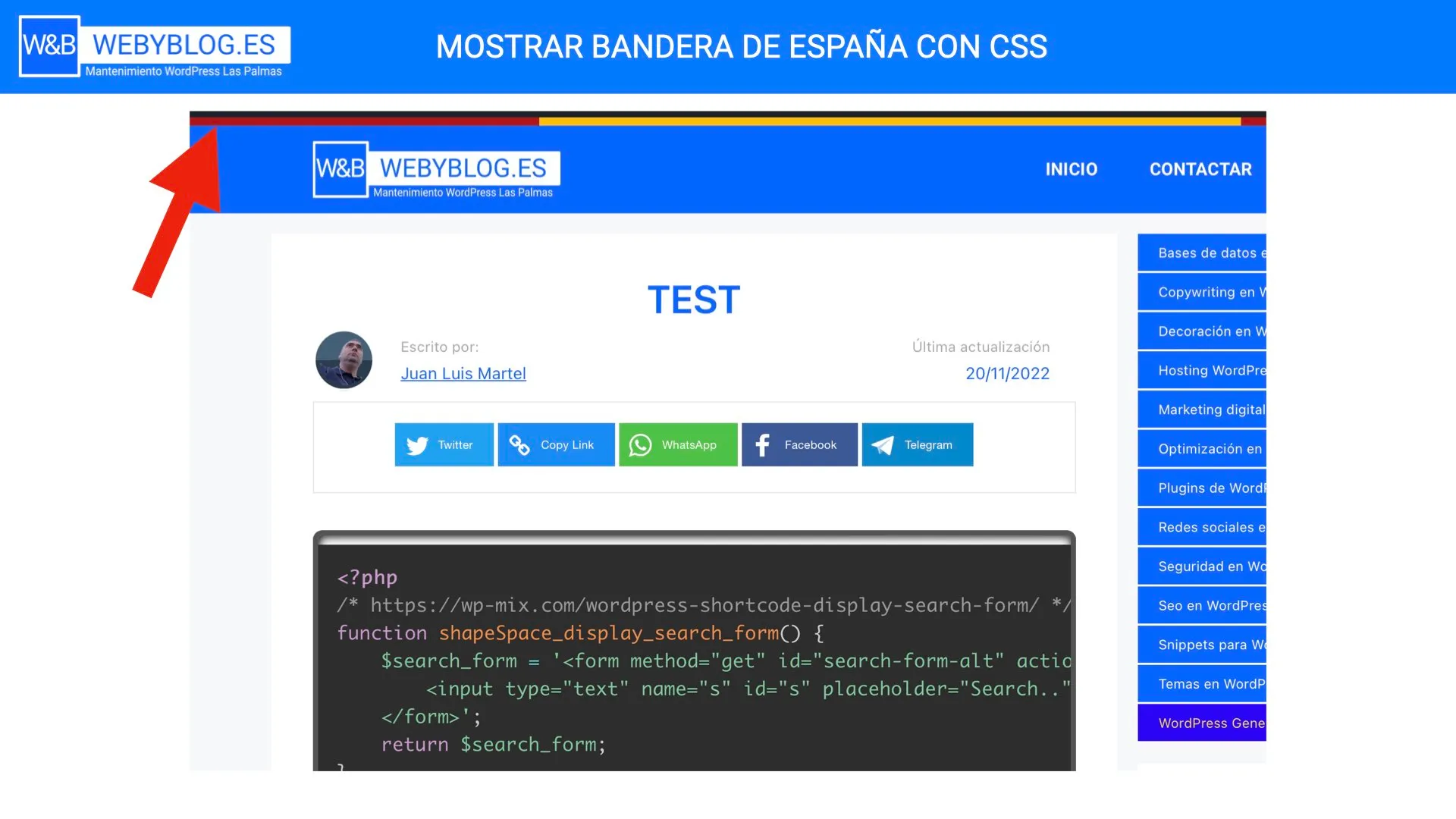 Bandera de España con CSS