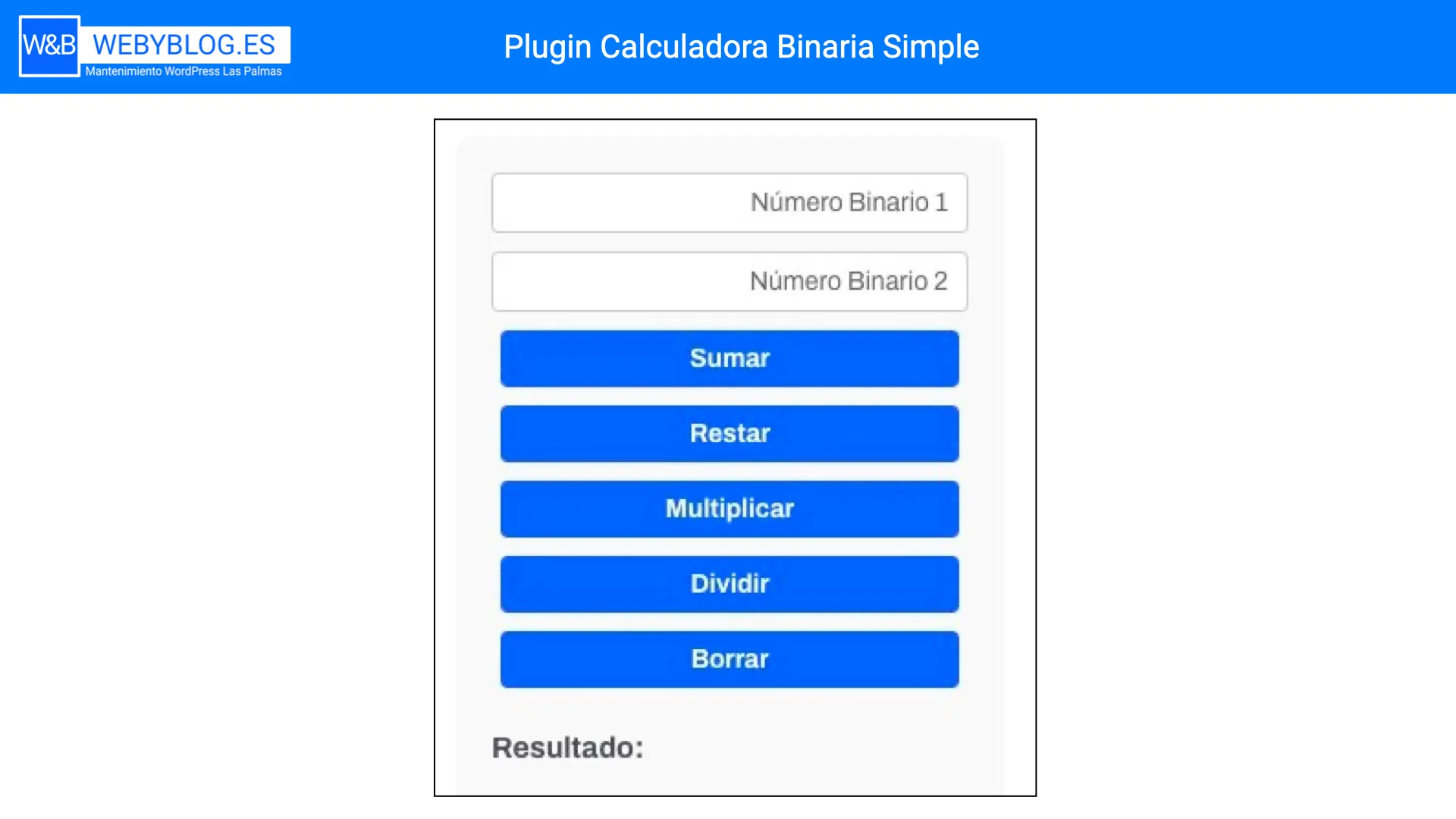 Plugin de Calculadora de números Binarios