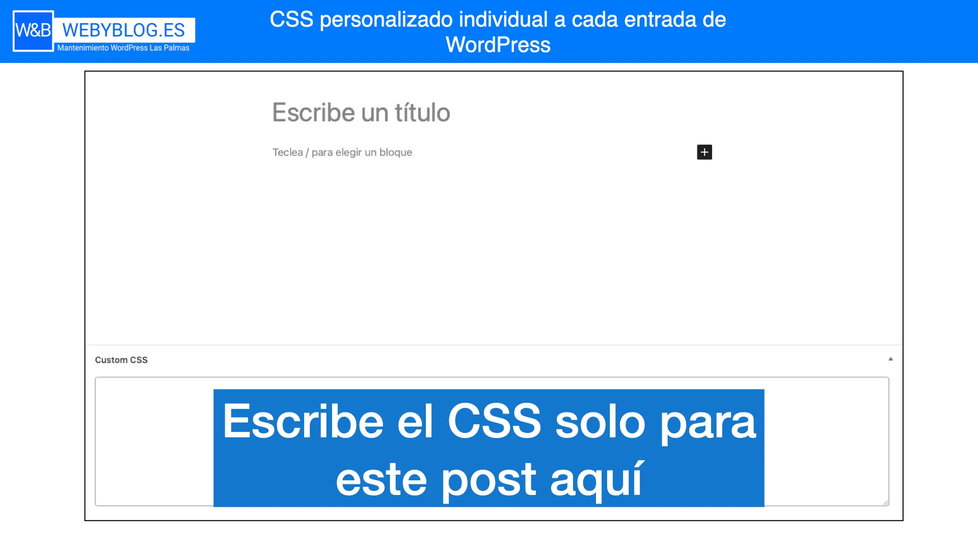 CSS personalizado individual para cada entrada de WordPress