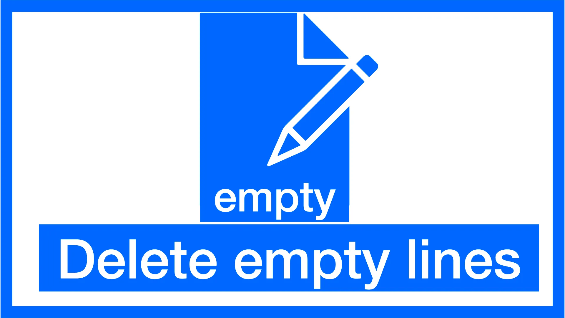 Borrar las líneas vacías