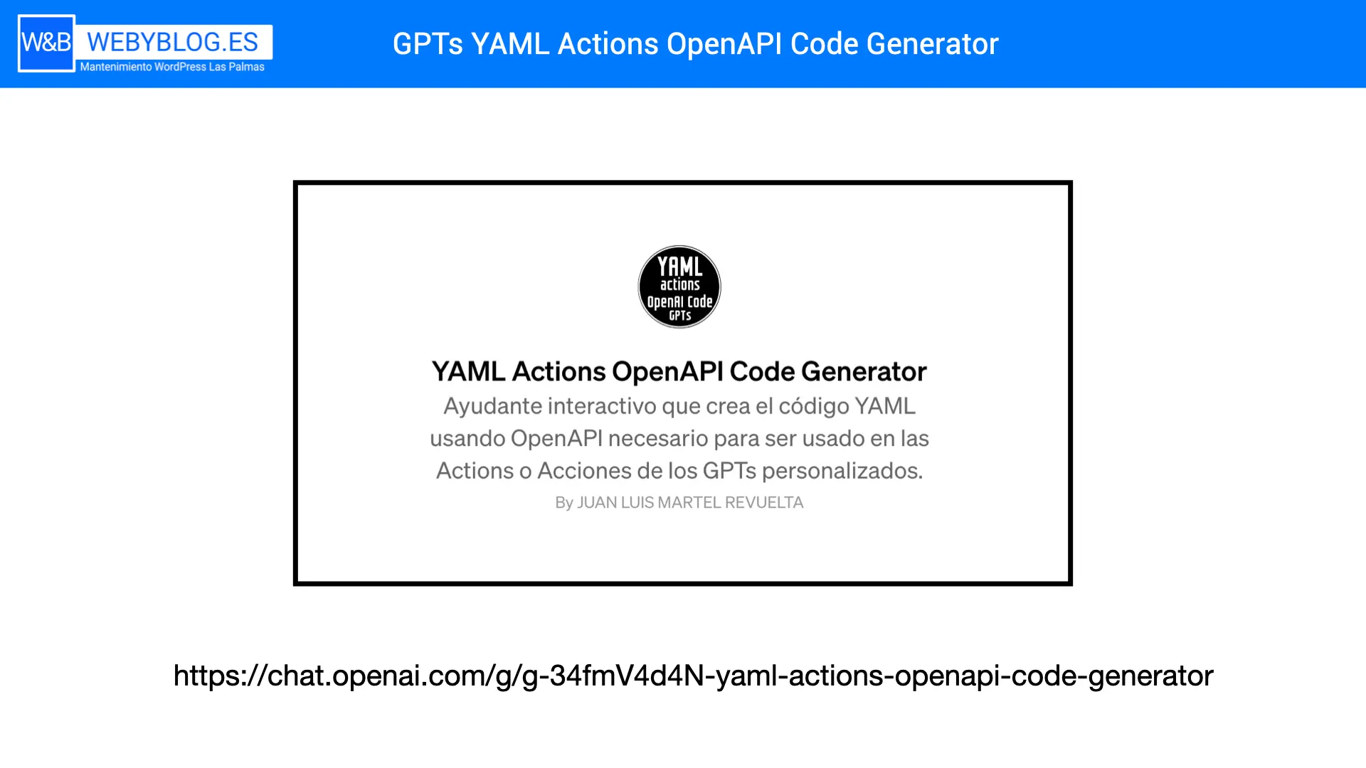 GPTs YAML Actions OpenAPI Code Generator