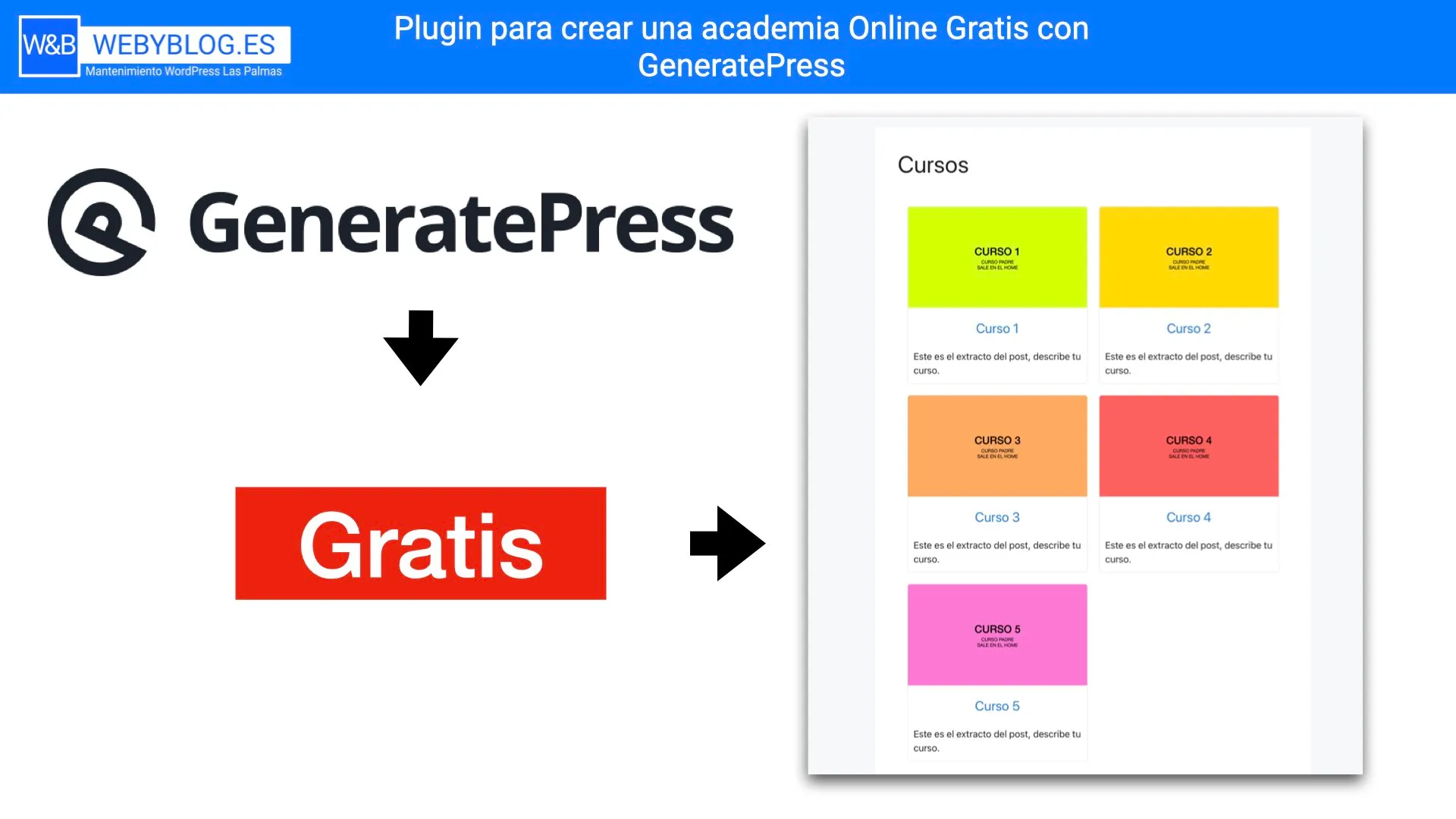 Plugin de academia online gratis tipo Boluda.com