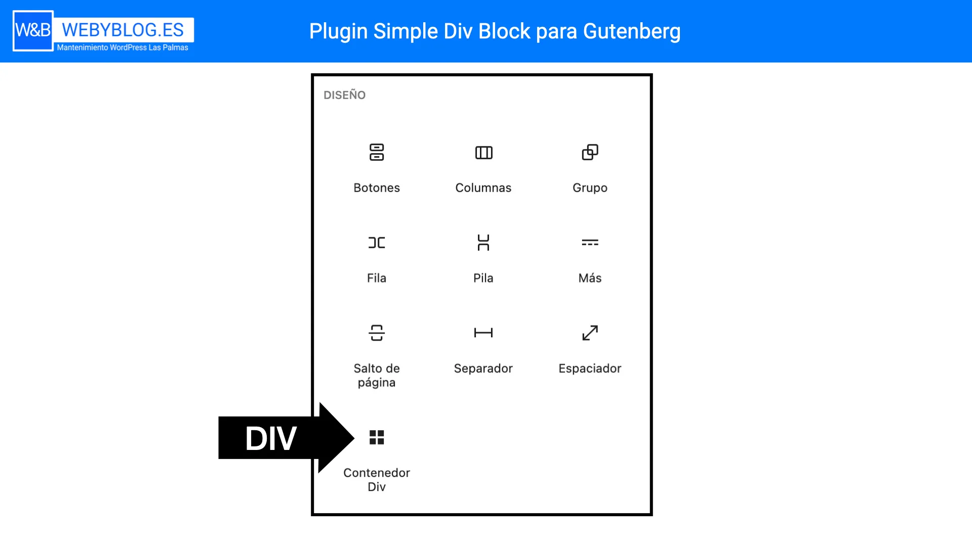 Plugin Simple Div Block para Gutemberg