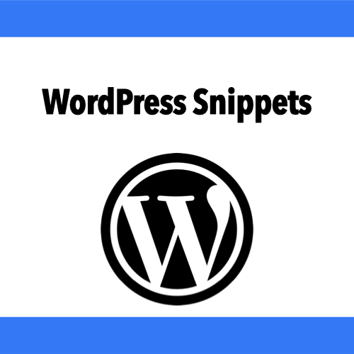 WordPress Snippets